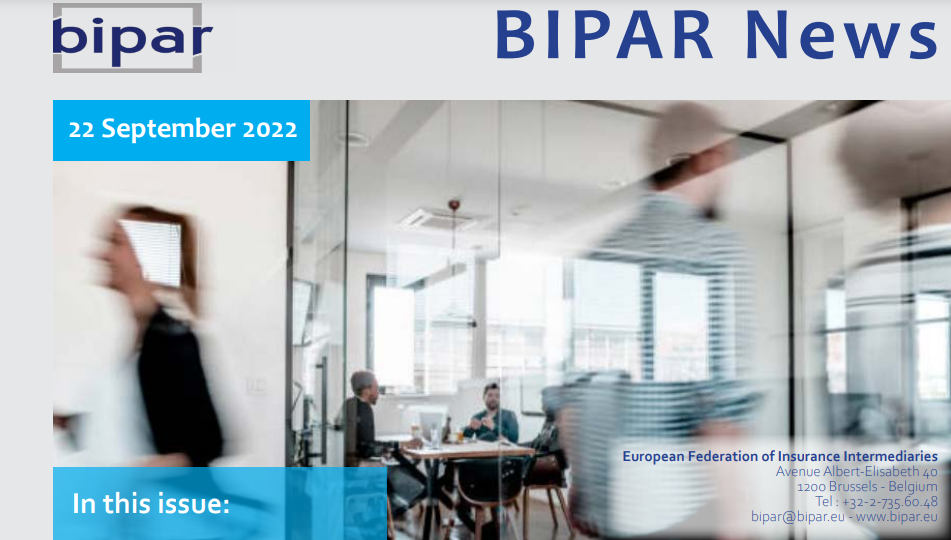 BIPAR News 22 septembre 2022